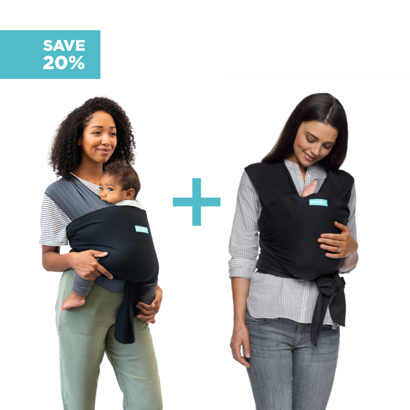 2 in 1 Carrier Wrap Bundle Charcoal Moby Wrap