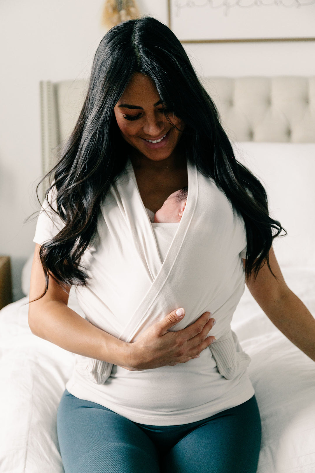 Bump & Beyond T-Shirt Wrap - Ivory-Maternity Shirt-Moby Wrap