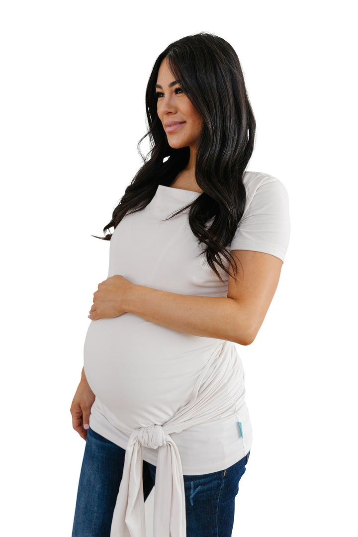 Bump & Beyond T-Shirt Wrap - Ivory-Maternity Shirt-Moby Wrap