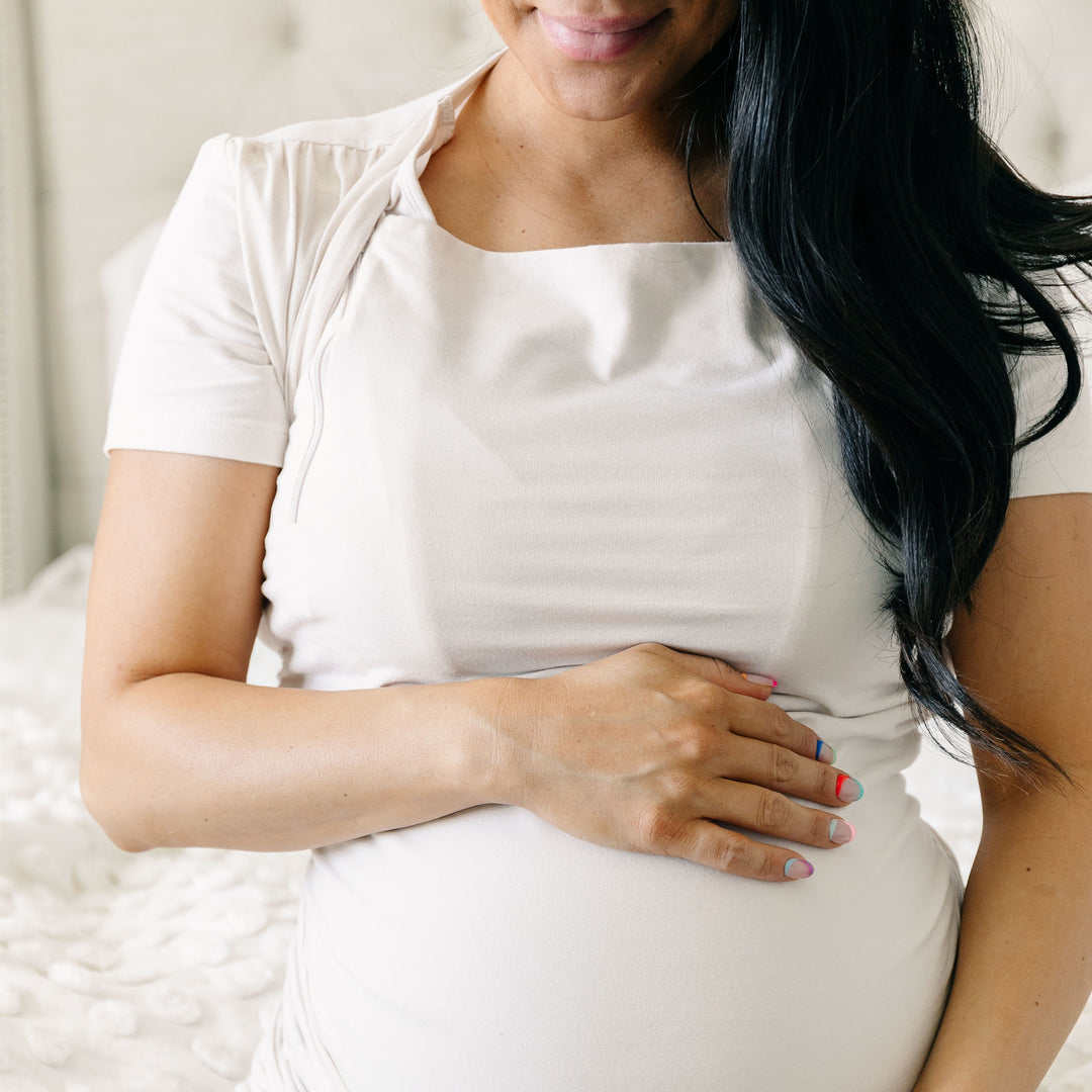 Bump & Beyond T-Shirt Wrap - Ivory-Maternity Shirt-Moby Wrap