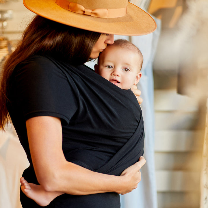 Bump & Beyond T-Shirt Wrap - Black-Maternity Shirt-Moby Wrap