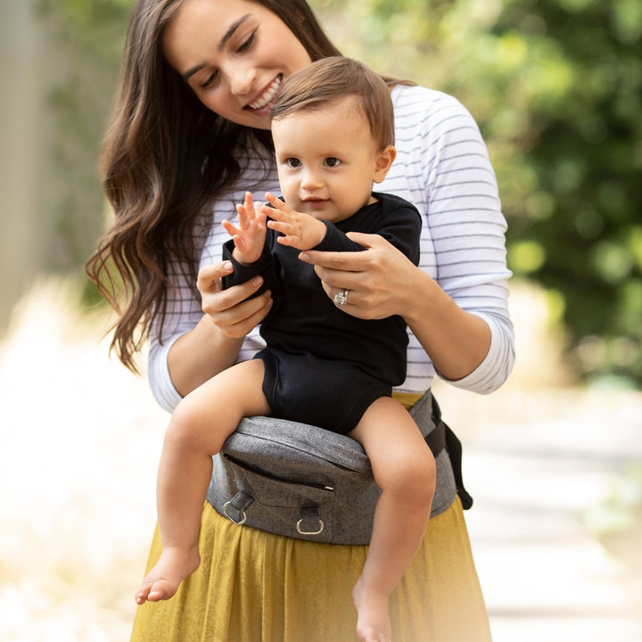 MOBY 2-in-1 Carrier + Hip Seat – Grey-Carriers-Moby Wrap