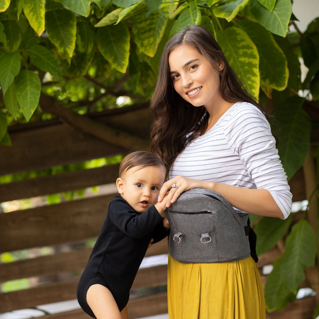 MOBY 2-in-1 Carrier + Hip Seat – Grey-Carriers-Moby Wrap