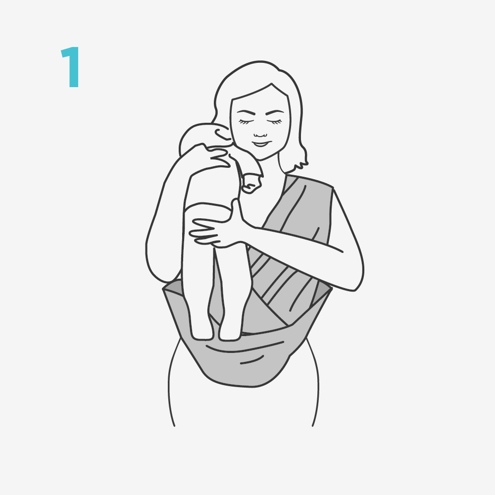 Bring baby to your chest in a burping position.​