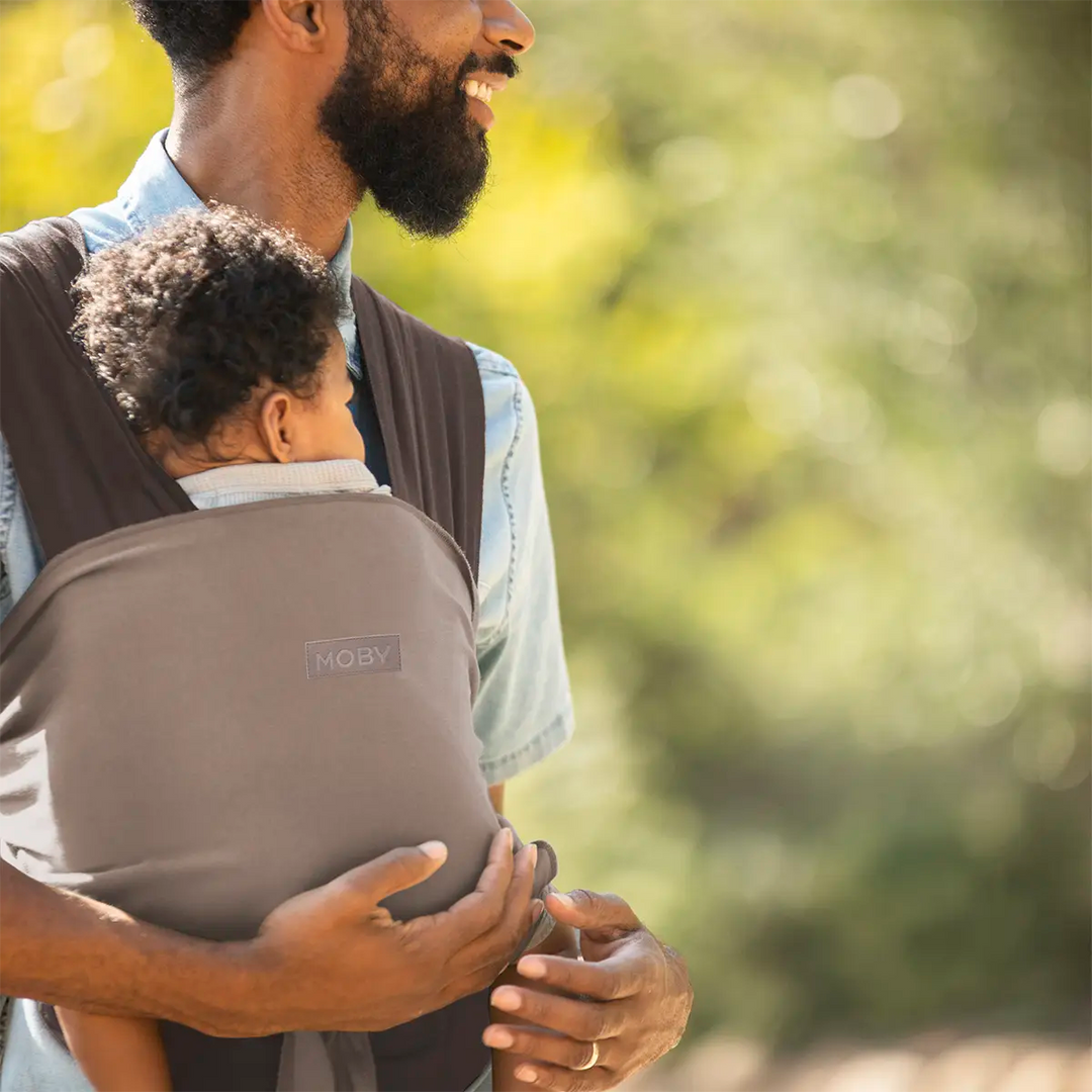 dad wearing baby in Easy-Wrap Carrier in Canyon