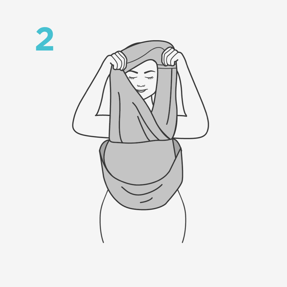 Slip Easy-Wrap over your head like a T-shirt.​