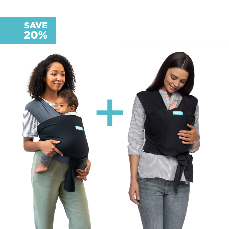 MOBY Carrier + Wrap Bundle - Charcoal. Save 20%