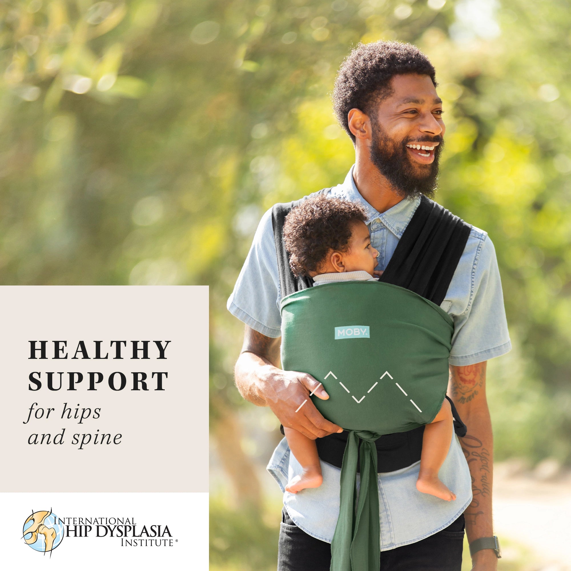easy-wrap healthy support for hips and spine certified by international hip dysplasia institute