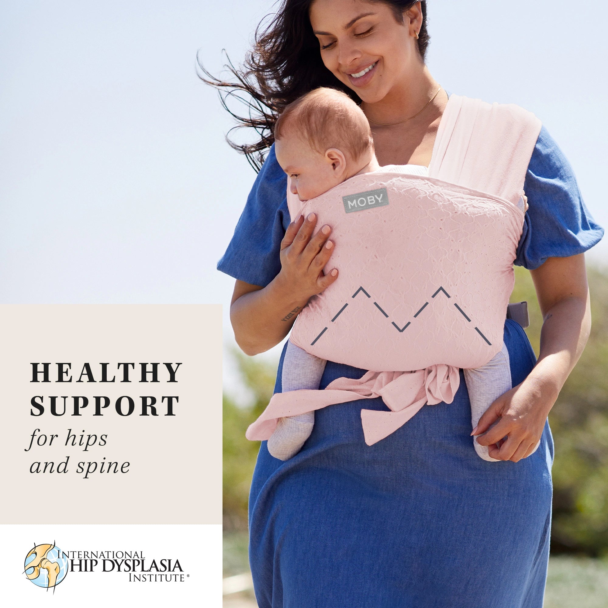 easy-wrap healthy support for hips and spine certified by the international hip dysplasia institute