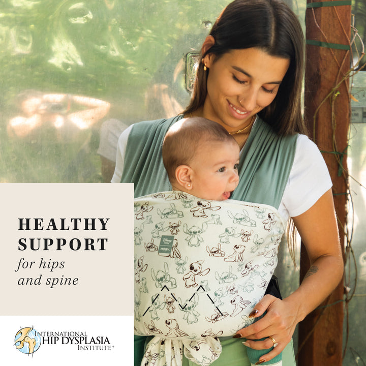 Moby Easy-wrap healthy support for hips and spine certified hip healthy by international hip dysplasia institute