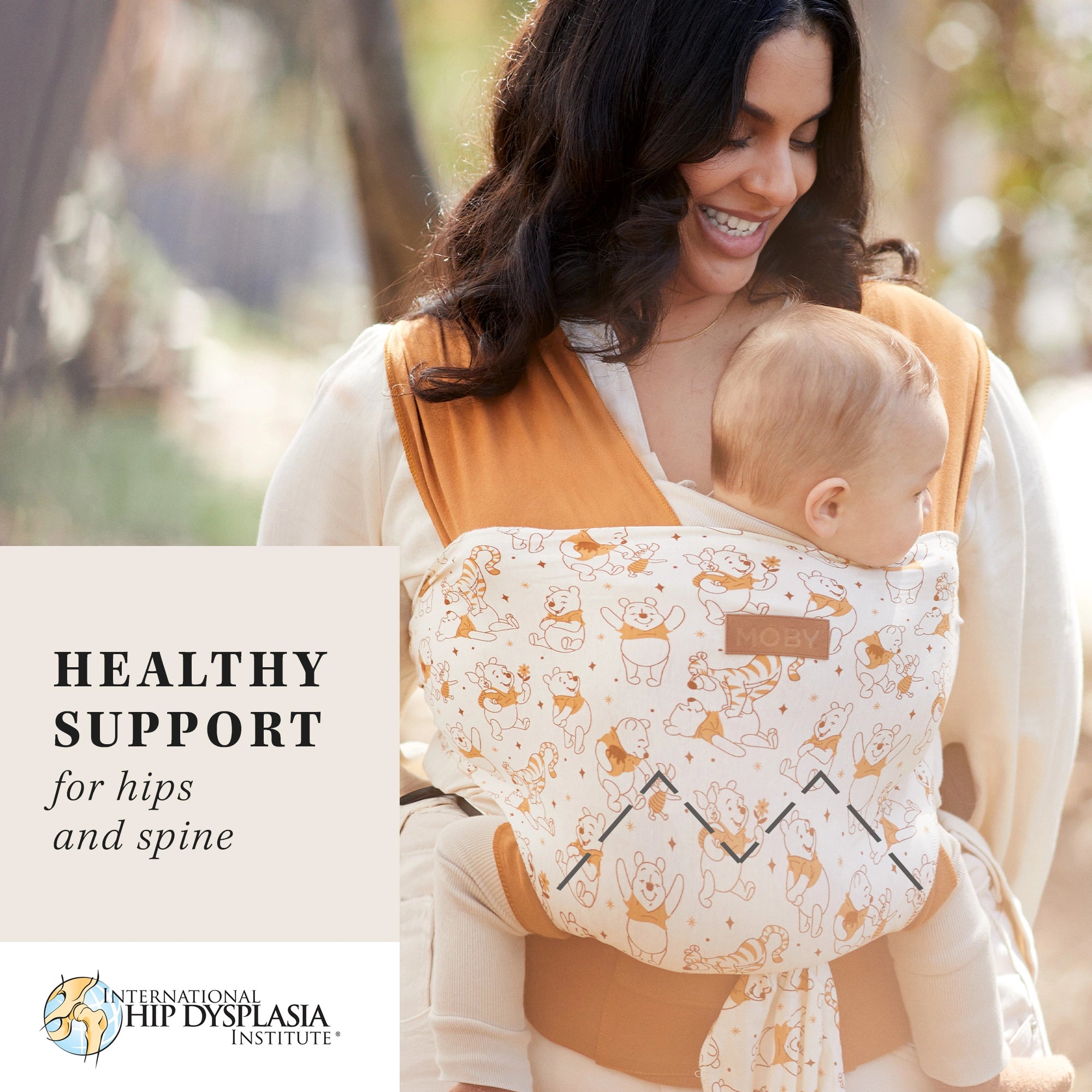 Moby Easy-wrap healthy support for hips and spine certified hip healthy by international hip dysplasia institute