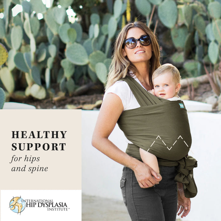 moby wrap features hip healthy support for growing babies as endorsed by international hip dysplasia institute