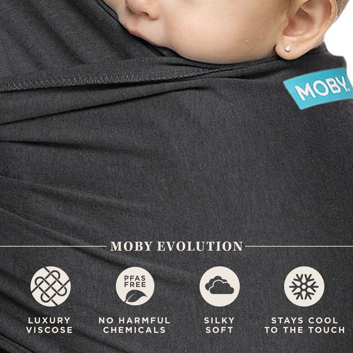 moby evolution features luxury viscose, no harmful chemicals, pfas free, silky soft, stays cool to the touch