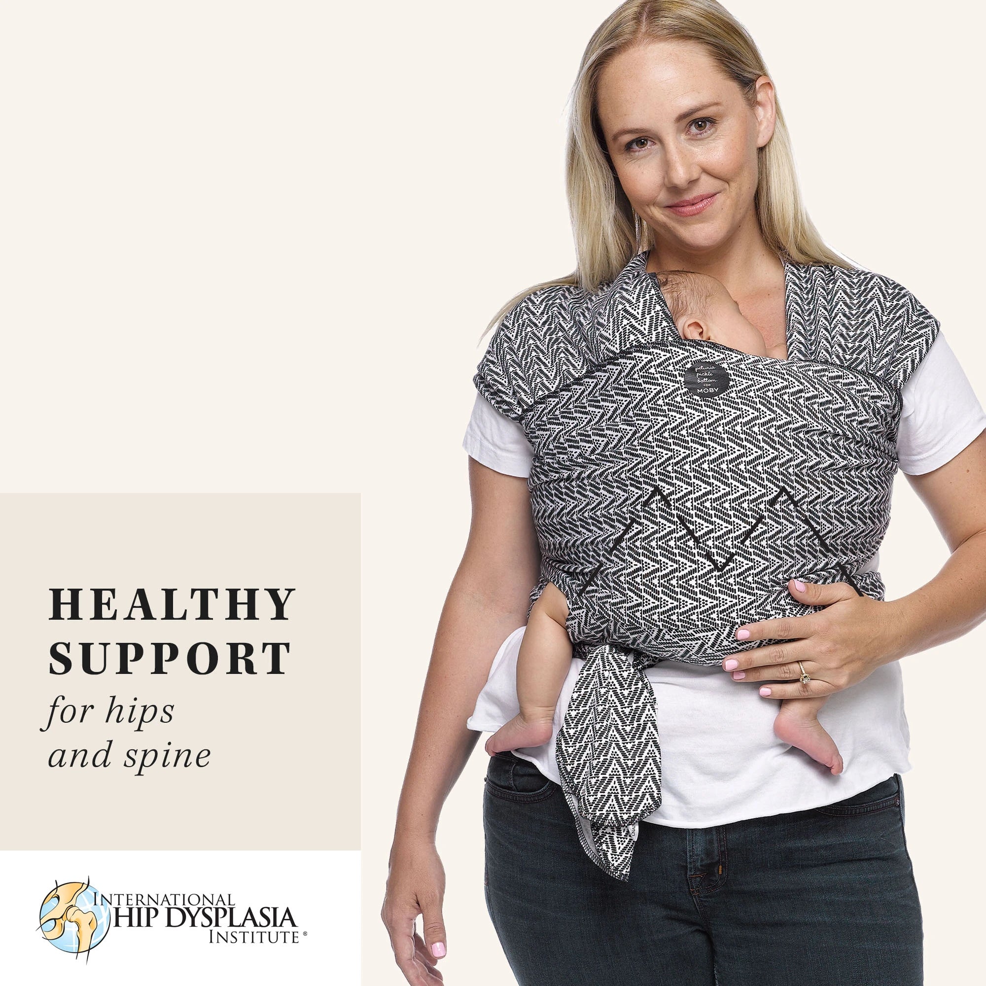 evolution wrap healthy support for hips and spine certified by international hip dysplasia institute