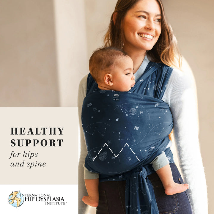 moby wrap features hip healthy support for growing babies as endorsed by international hip dysplasia institute