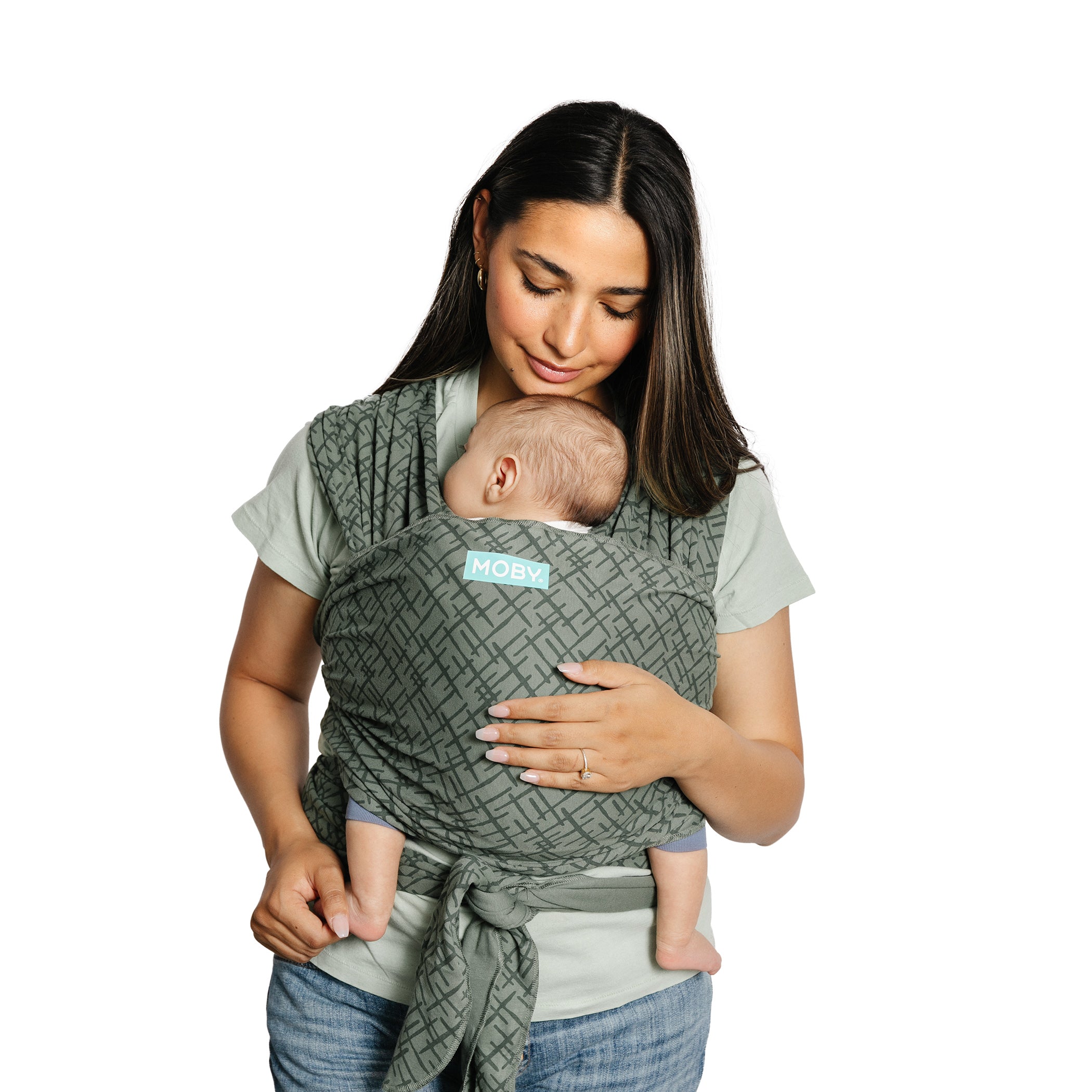 Classic Wrap Baby Carrier in Olive Etch-Moby Wrap
