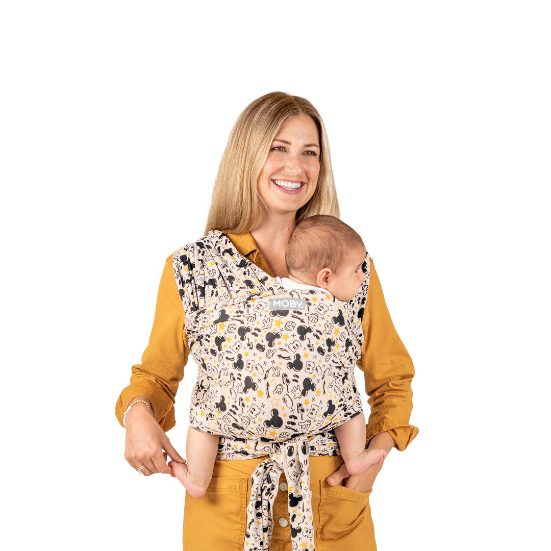 Moby Featherknit Wrap - Mickey Mouse Confetti Party-Baby Wraps-Moby Wrap