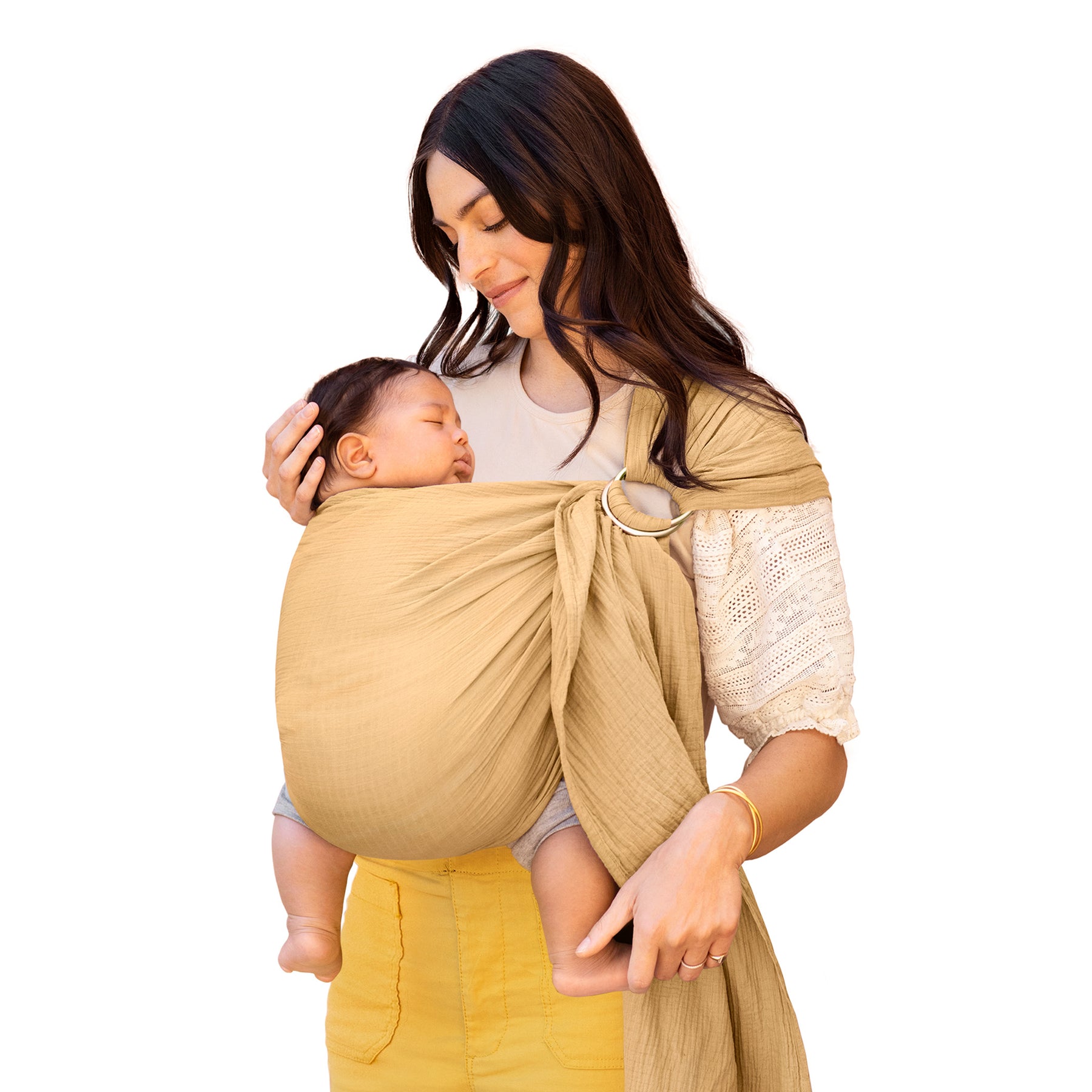 Ring Sling Double Gauze Saffron – Moby Wrap - Main Image