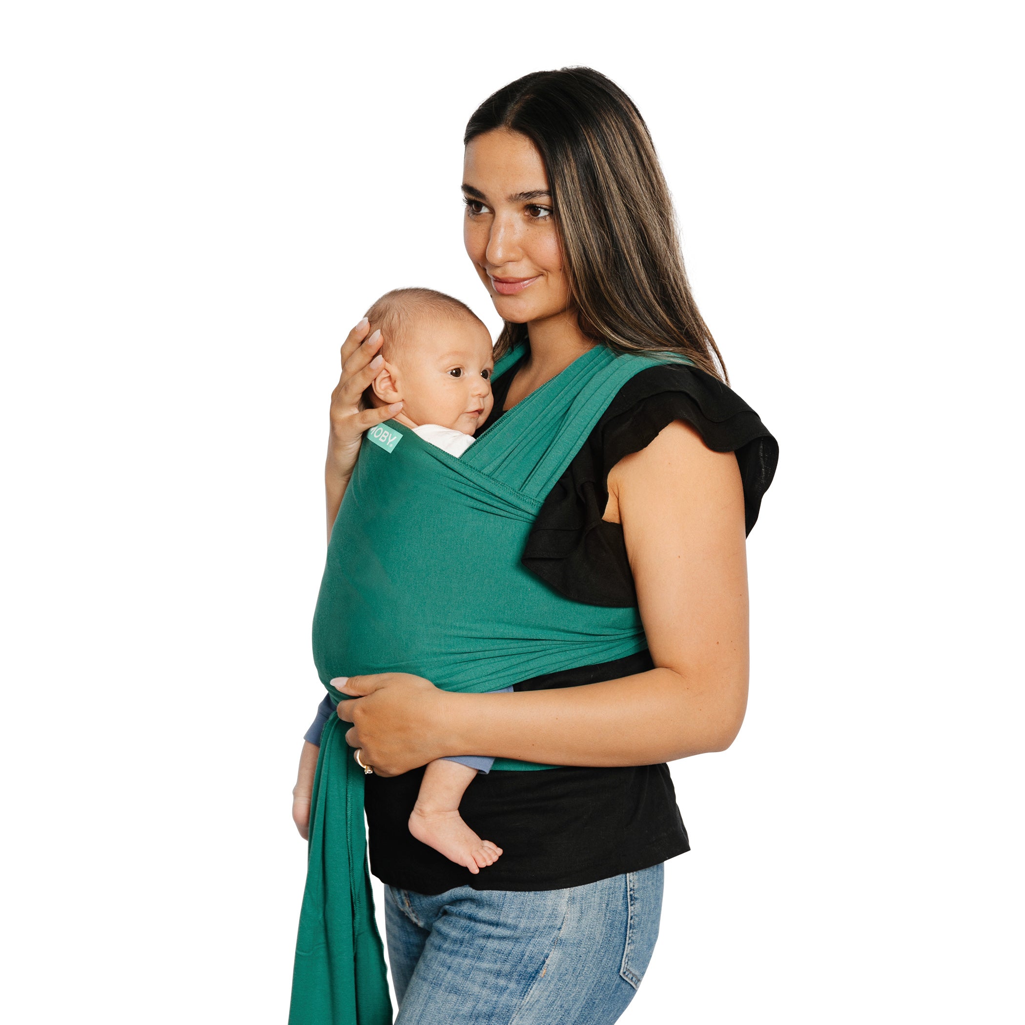 Evolution Wrap Baby Carrier in Emerald-Moby Wrap