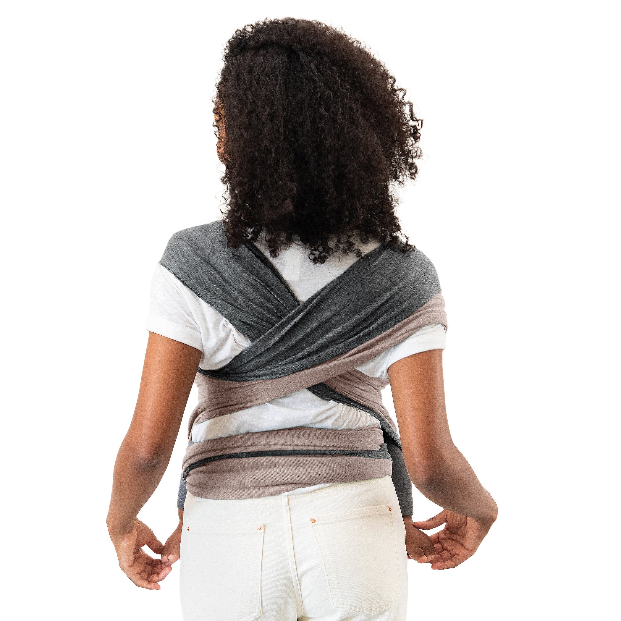 Reversible Wrap Baby Carrier - Taupe/Charcoal-Baby Carriers-Moby Wrap