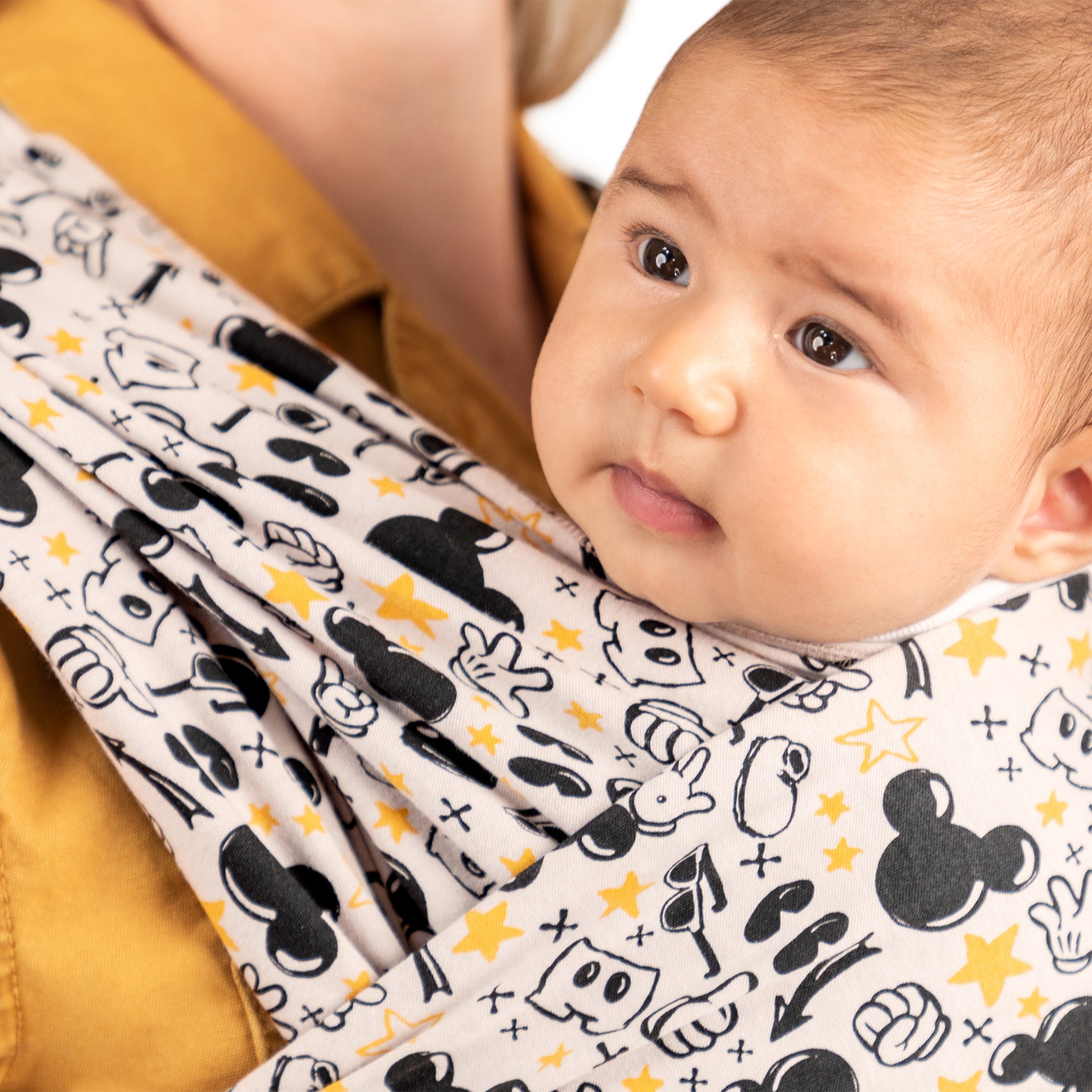 Moby Featherknit Wrap - Mickey Mouse Confetti Party-Baby Wraps-Moby Wrap