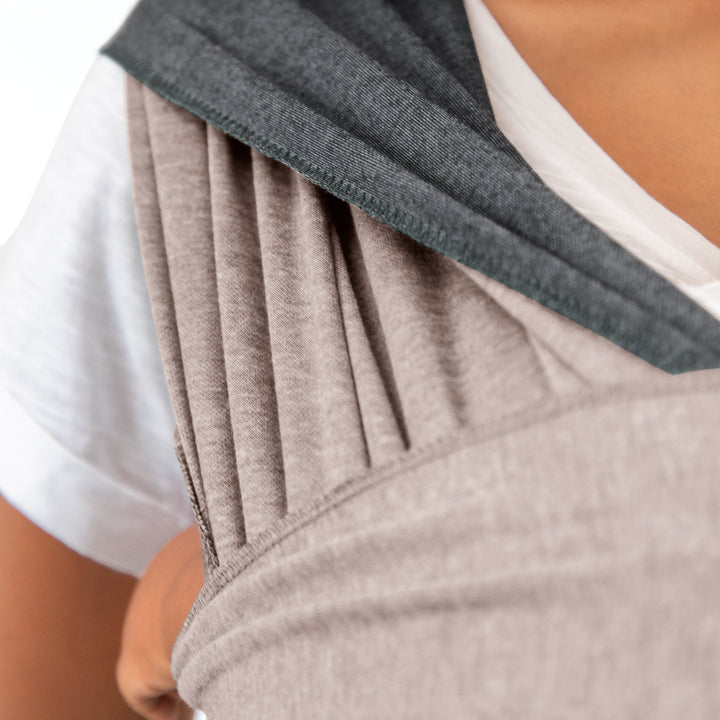 Reversible Wrap Baby Carrier - Taupe/Charcoal-Baby Carriers-Moby Wrap