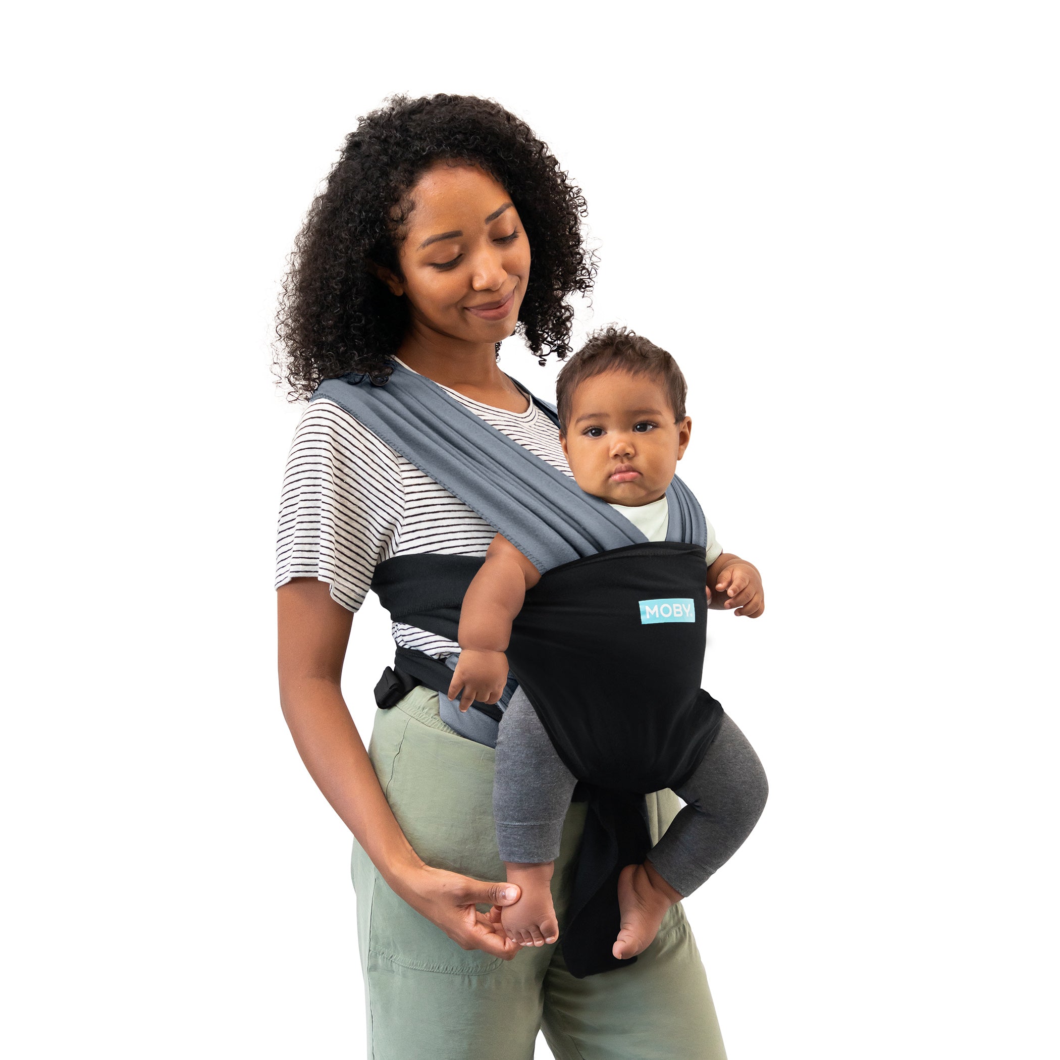 Easy-Wrap Carrier - Charcoal/Black-Baby Carriers-Moby Wrap