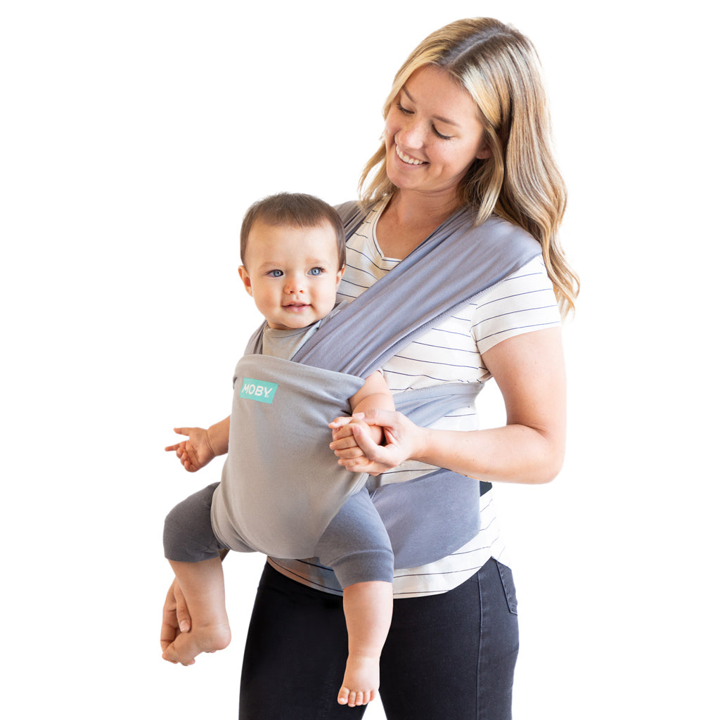 Babywearing Boba Wrap Front Carry Easy-Wrap Carrier Smoked Pearl