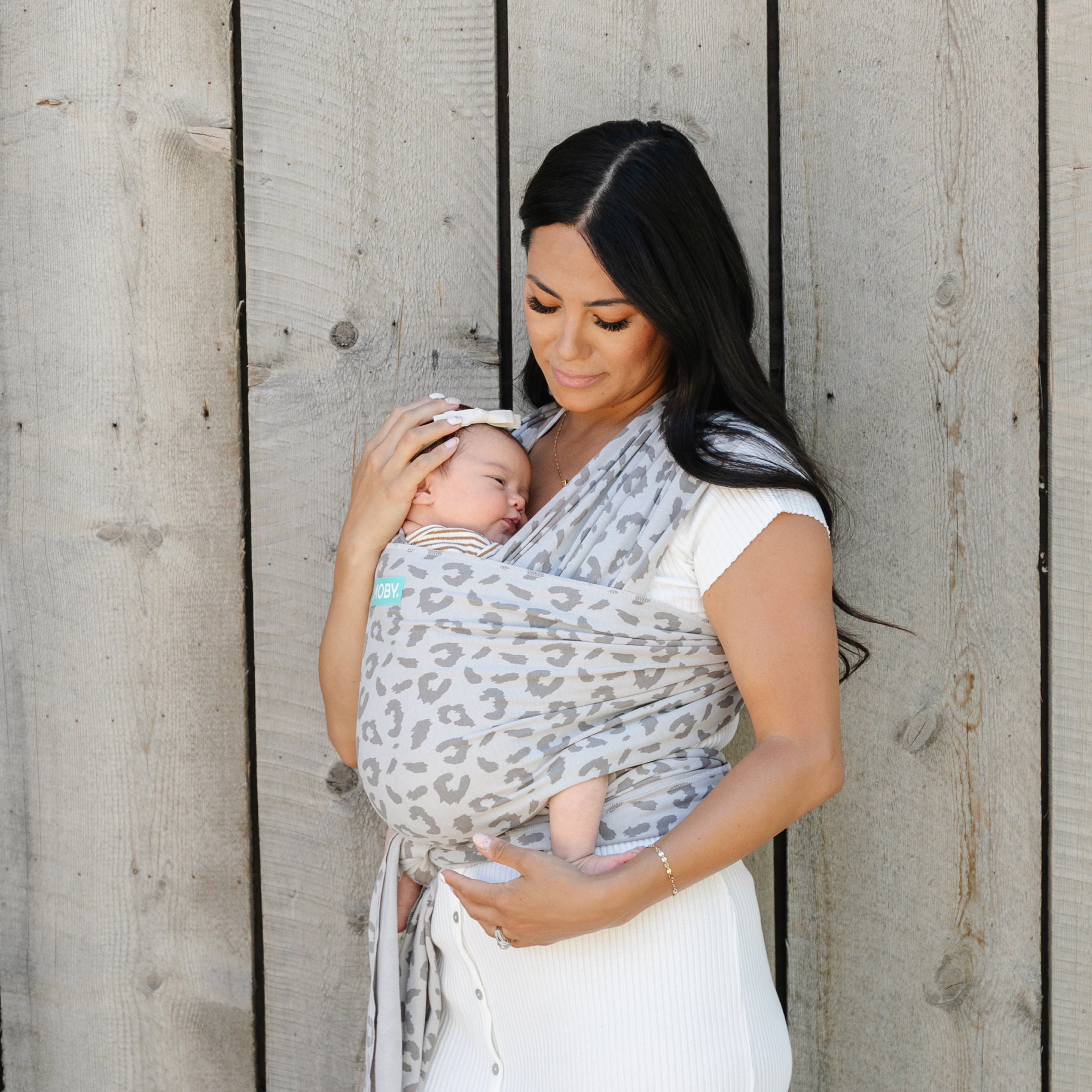 Elements Wrap Baby Carrier in Dusted Leopard-Moby Wrap