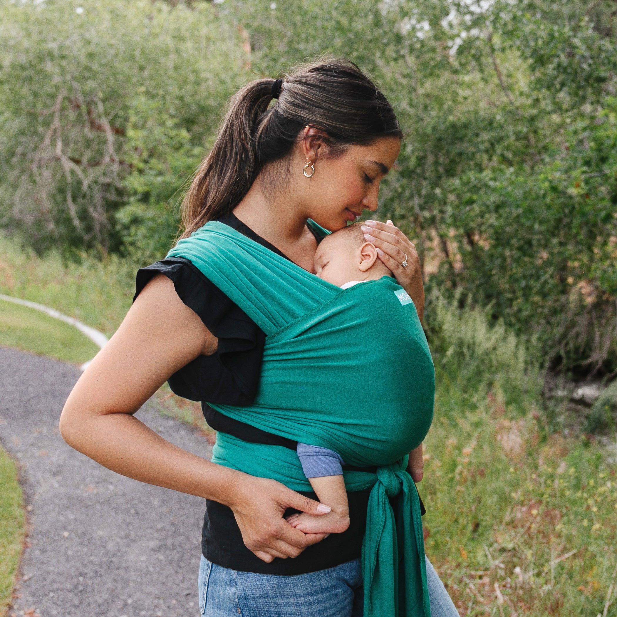 Evolution Wrap Baby Carrier in Emerald-Moby Wrap
