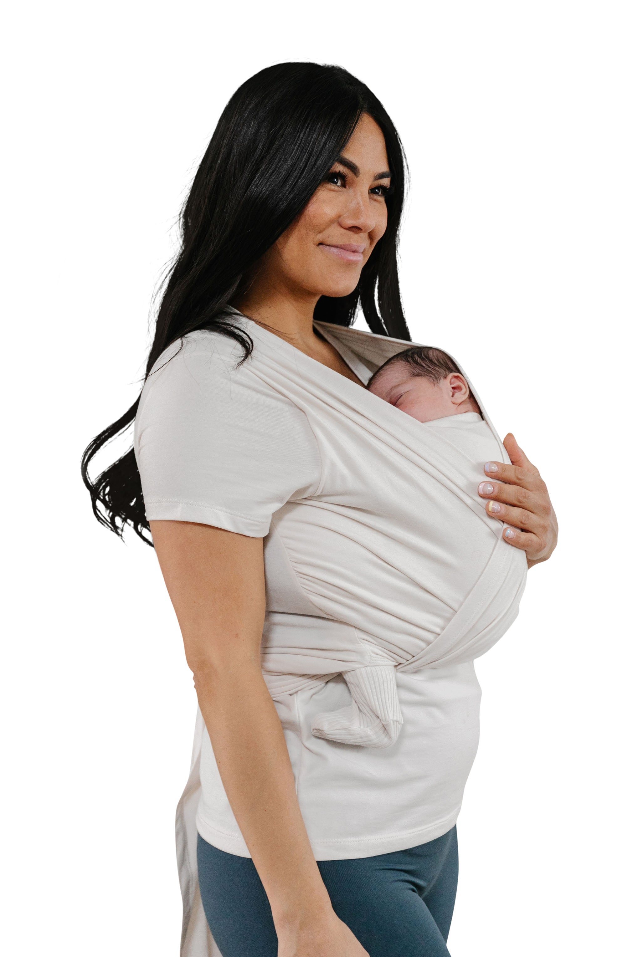 Bump & Beyond T-Shirt Wrap - Ivory-Maternity Shirt-Moby Wrap