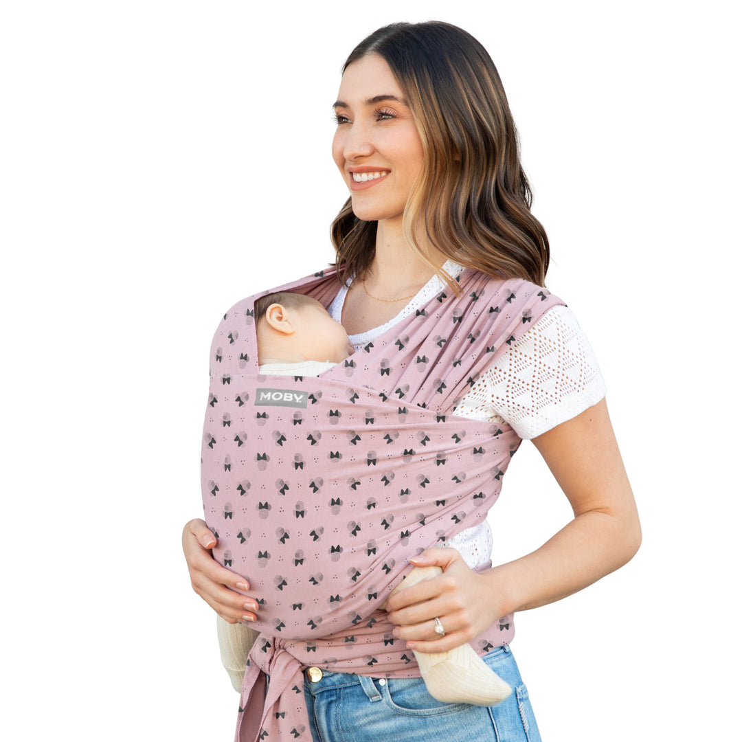 Moby Wrap Featherknit Baby Wrap Carrier - Mod Minnie Mouse-Moby Wrap