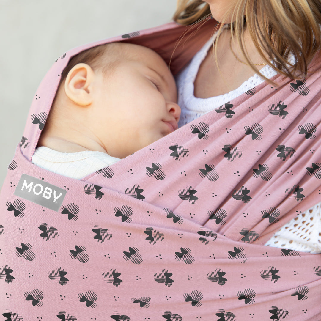 Moby Wrap Featherknit Baby Wrap Carrier - Mod Minnie Mouse-Moby Wrap