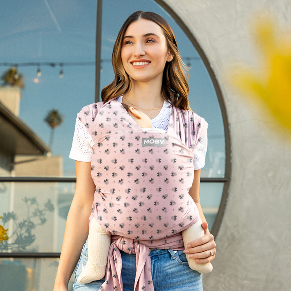 Moby Wrap Featherknit Baby Wrap Carrier - Mod Minnie Mouse-Moby Wrap
