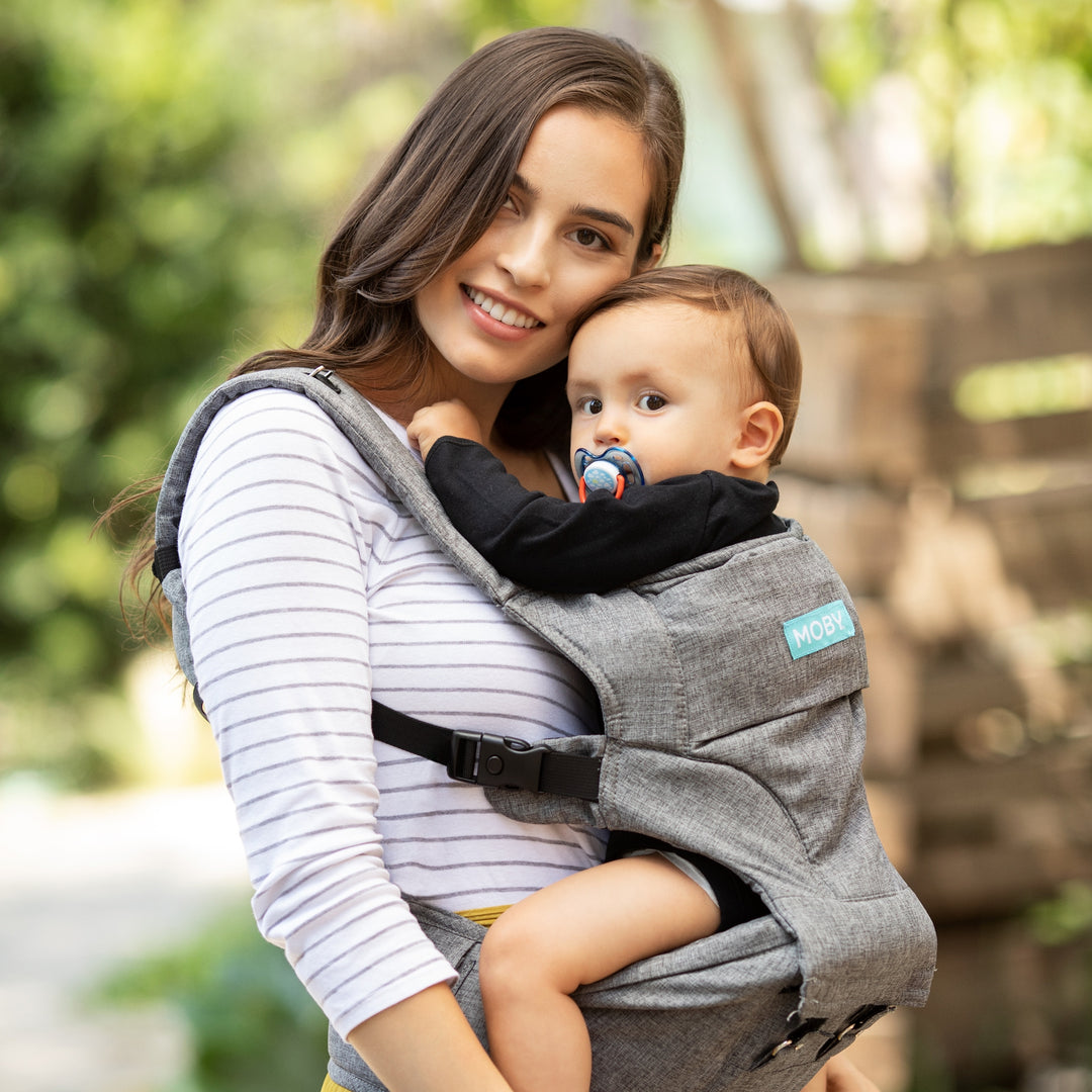 MOBY 2-in-1 Carrier + Hip Seat – Grey-Carriers-Moby Wrap