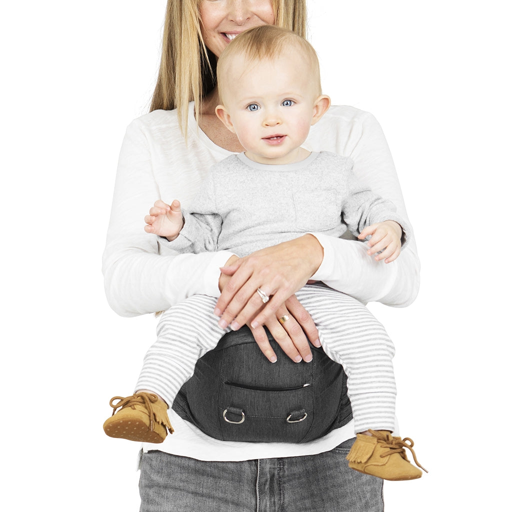 MOBY 2-in-1 Carrier + Hip Seat – Grey-Carriers-Moby Wrap