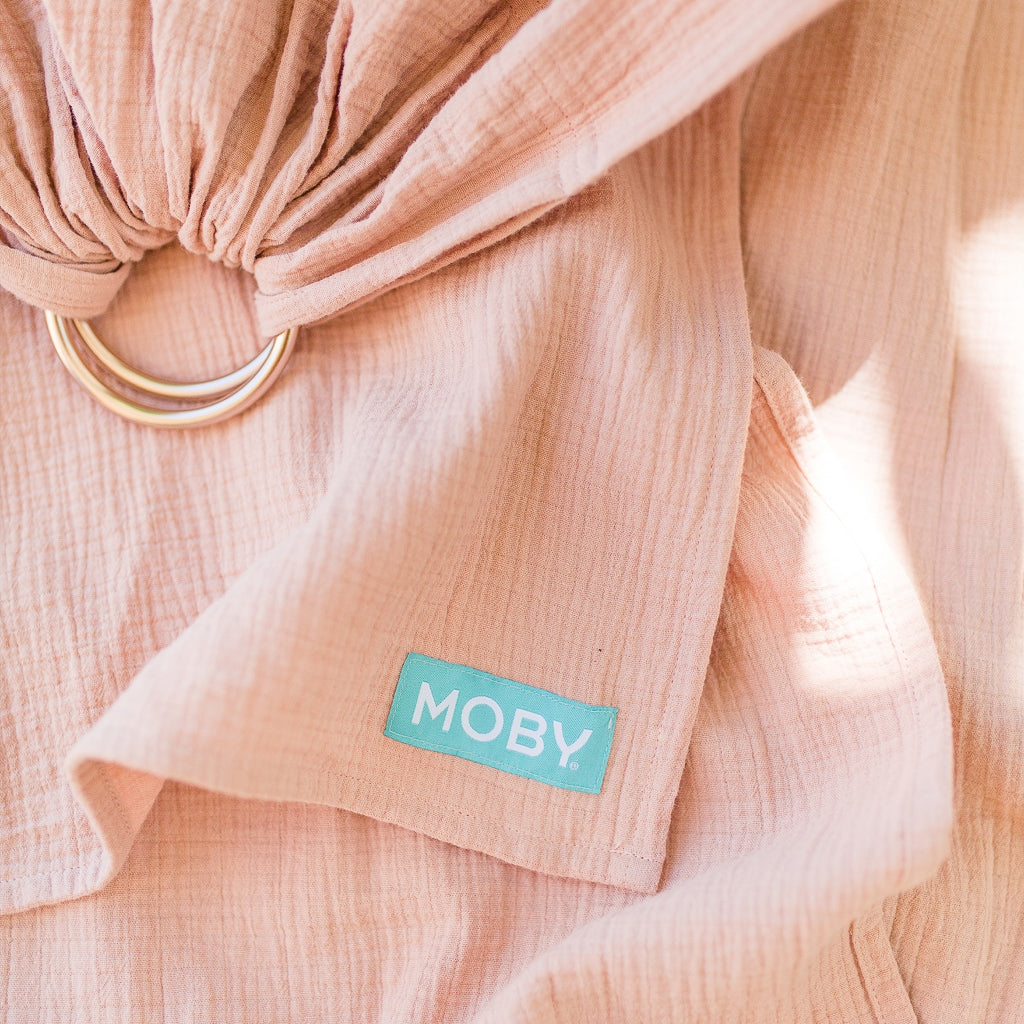 MOBY Ring Sling – Double Gauze – Rose-Slings-Moby Wrap